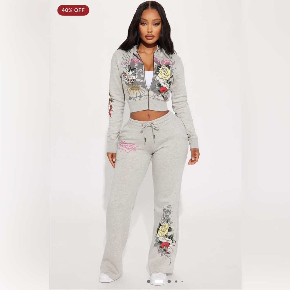 Ed Hardy Graphic Sweatpants Set